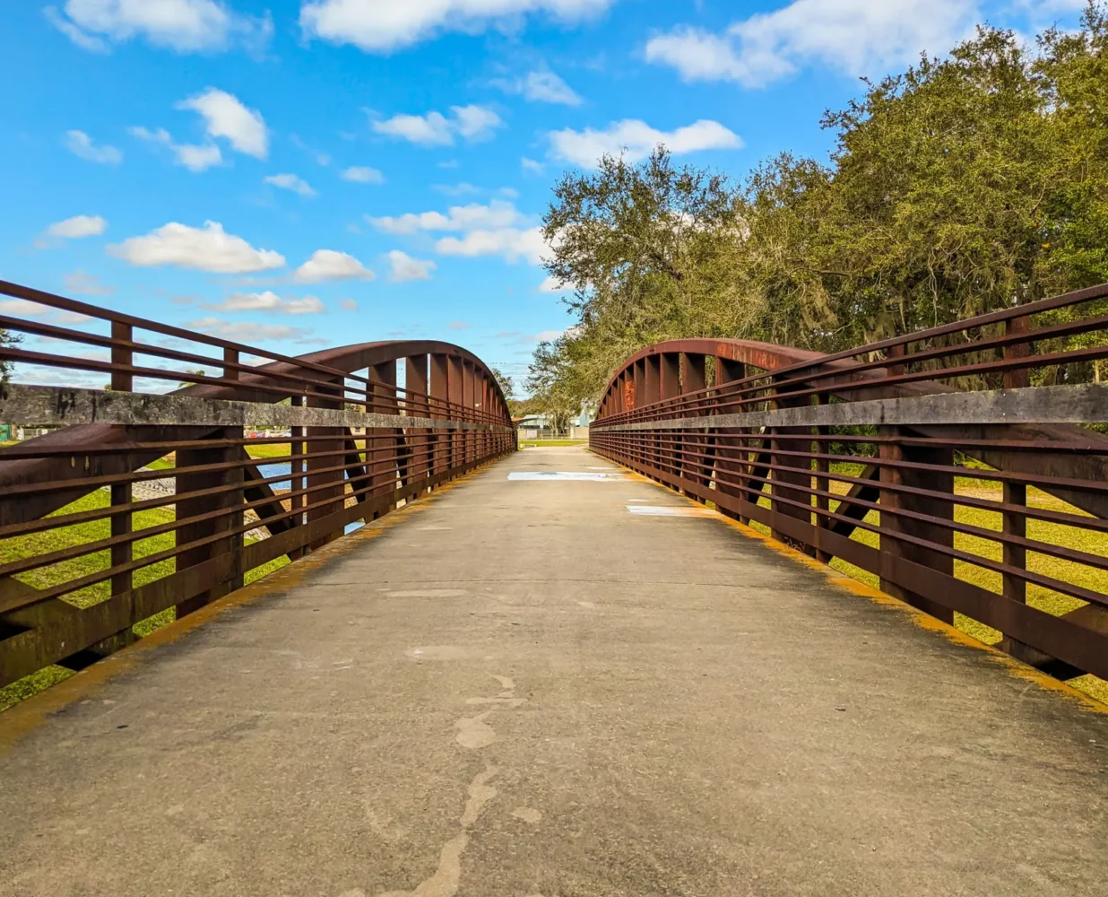 Footbridge in a park in Kissimmee, Florida